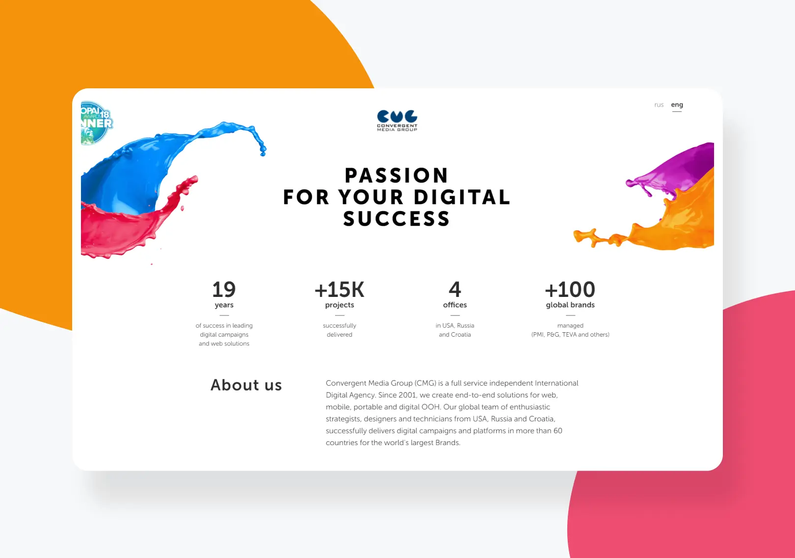 Portfolio top section